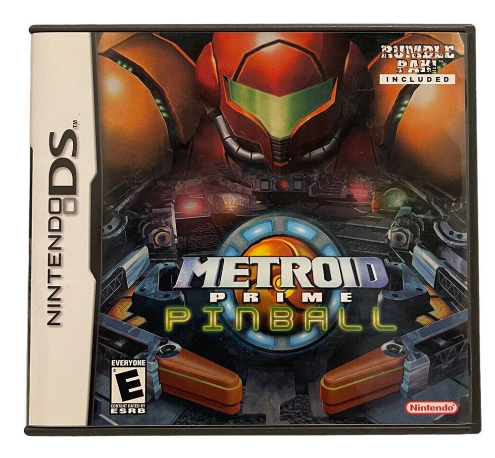 Metroid Prime: Pinball (Nintendo DS, 2006) - No Rumble Pak - Almost CIB *Tested*